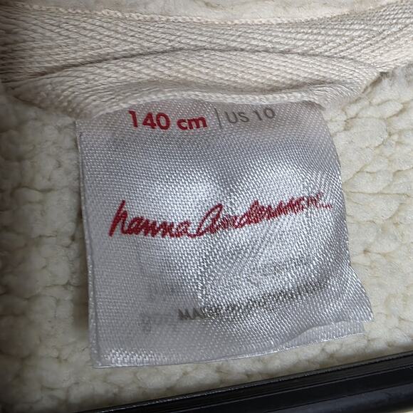 Hanna Andersson Sherpa Lined Dino Zip Hoodie Size 140 (US 10) - Picture 4 of 4